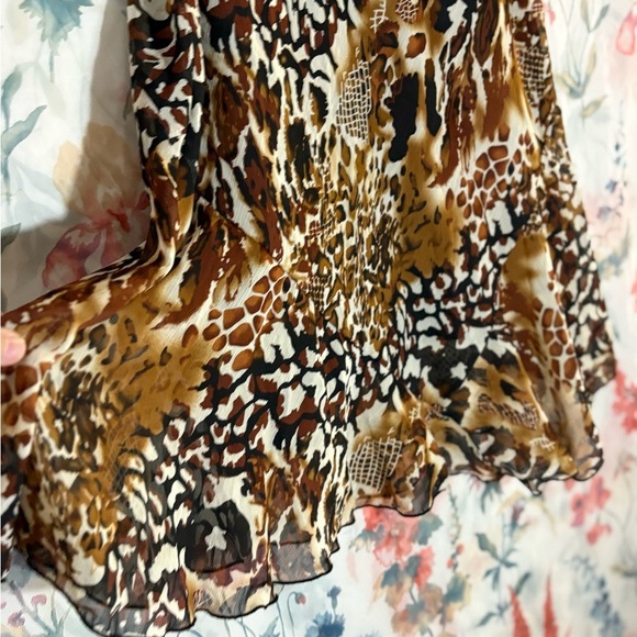 Vintage Leopard Print Flowy Skirt - Picture 3 of 6
